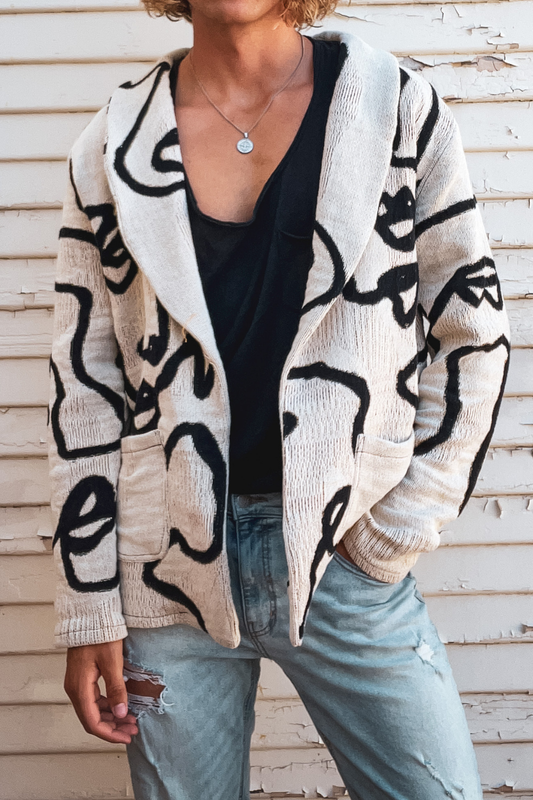 LA CARA BEIGE Jacquard Woven Jacket