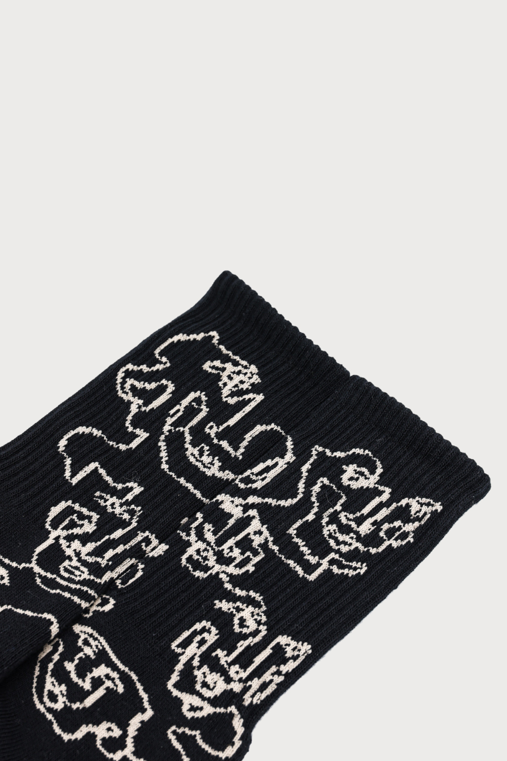 LA CARA BEIGE Jacquard Woven Socks