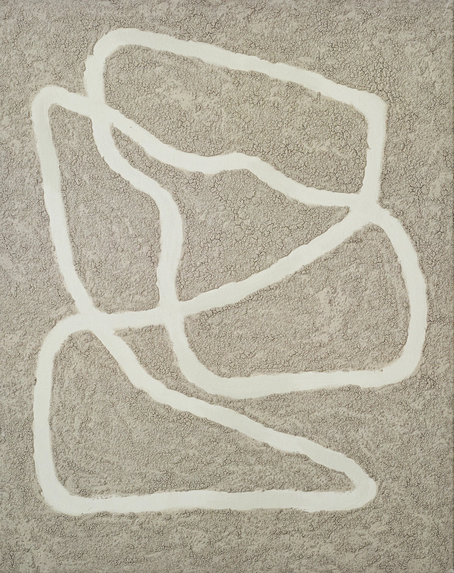 Neutra grey, beige, white texture painting called Crepito by Parker Heath