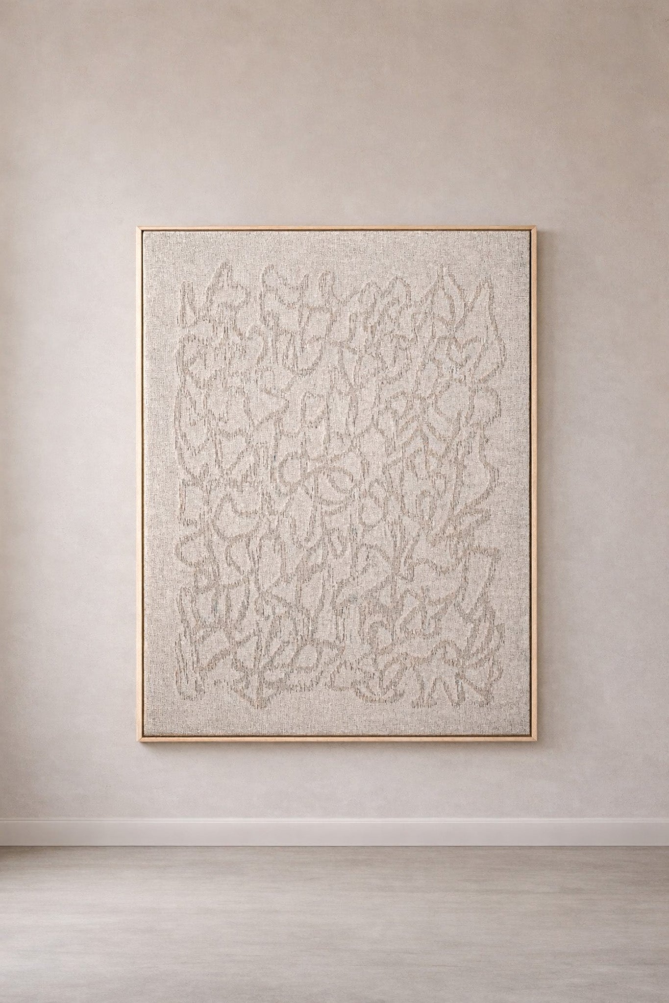 BLOSSOM NEUTRAL Framed Woven