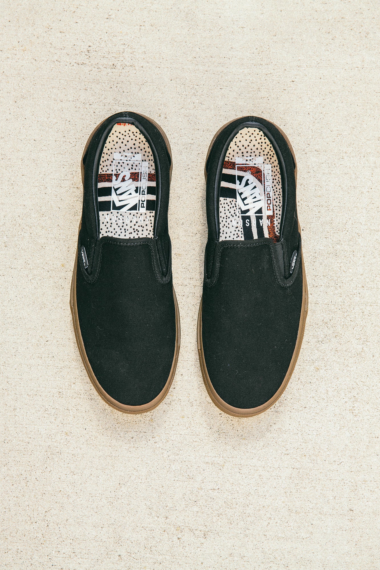 Parker Heath x Vans shoes on concrete with urban styling