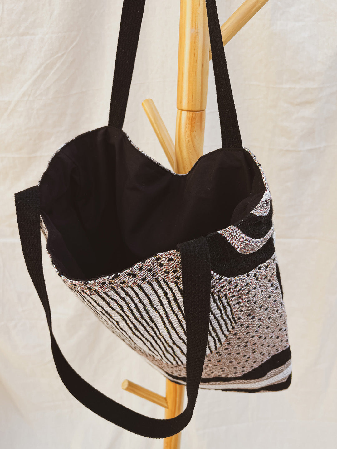 NITESTRIPE Jacquard Woven Tote