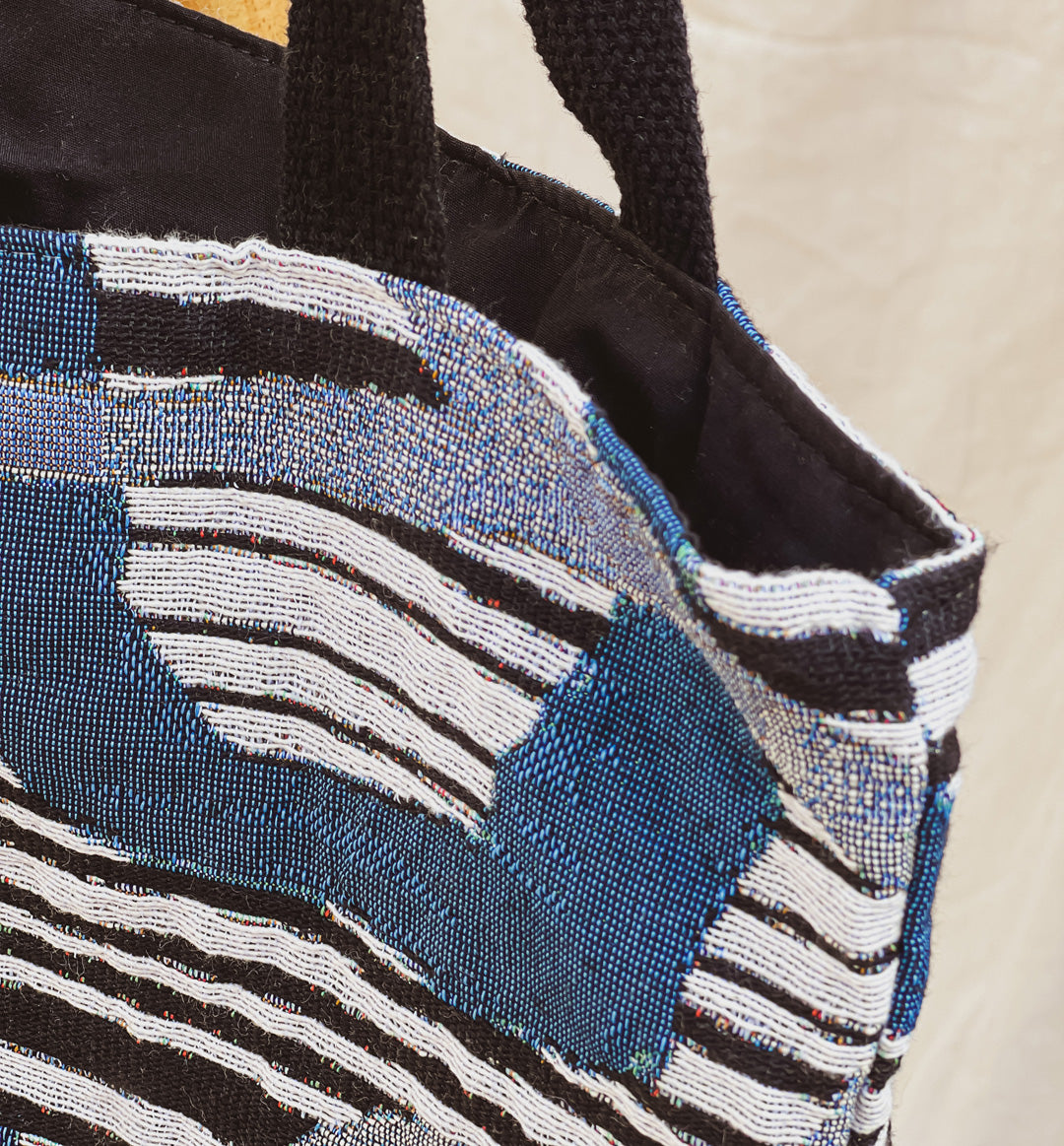 AZULE Jacquard Woven Tote