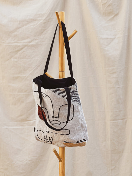 LINEFACES Jacquard Woven Tote