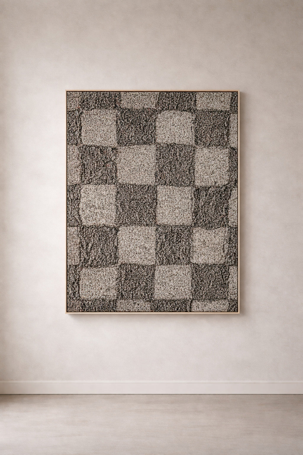 CHECKERS MIRAGE Framed Woven