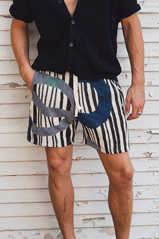 AZULE JACQUARD WOVEN SHORTS