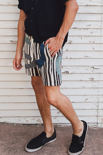 AZULE JACQUARD WOVEN SHORTS