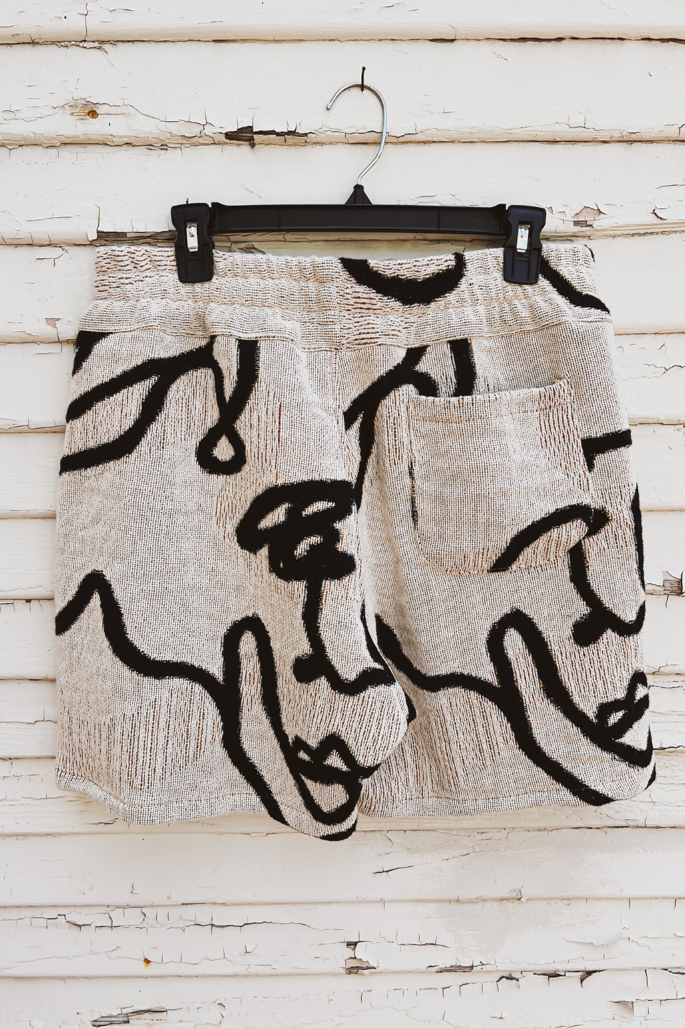 LA CARA BEIGE JACQUARD WOVEN SHORTS