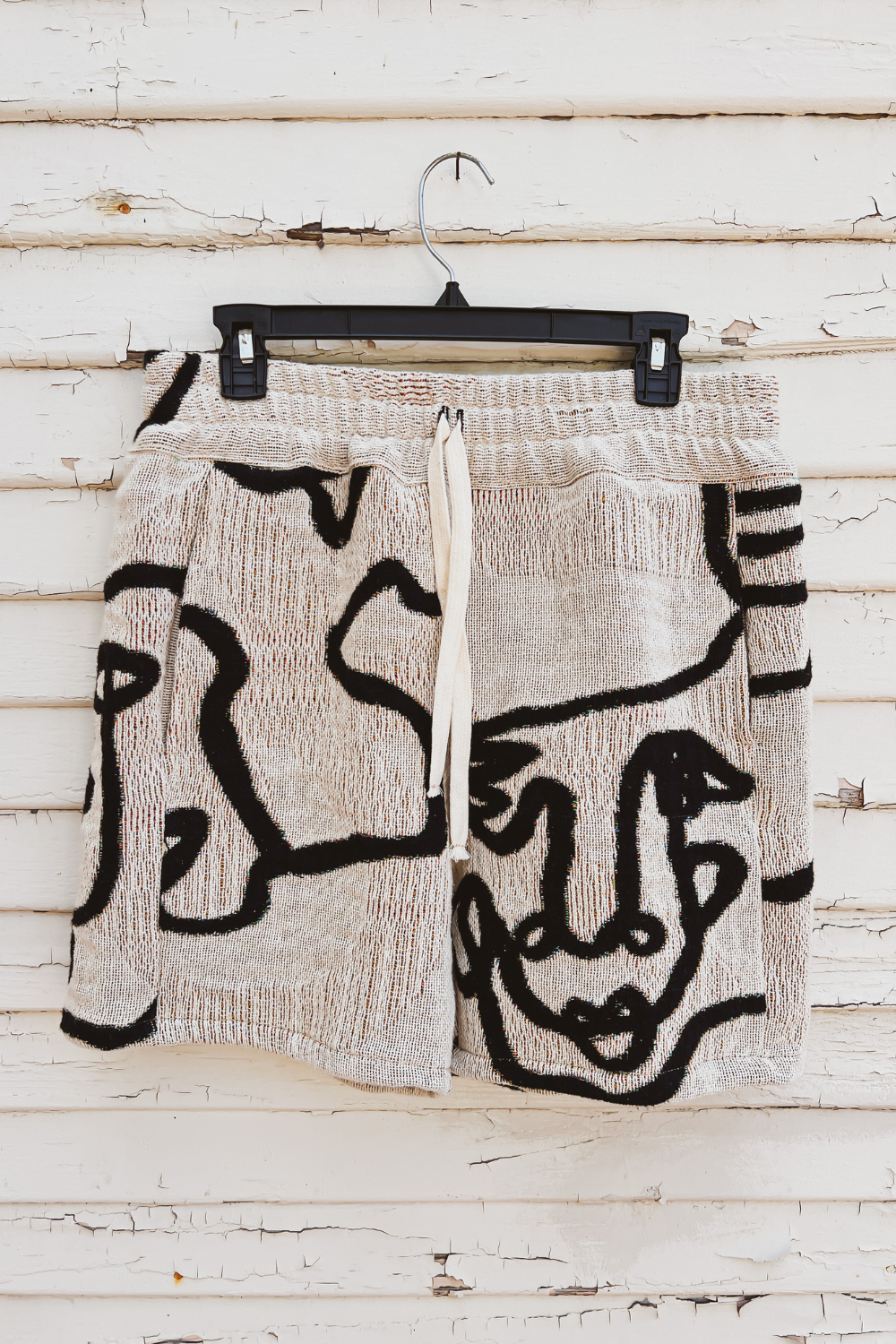 LA CARA BEIGE JACQUARD WOVEN SHORTS
