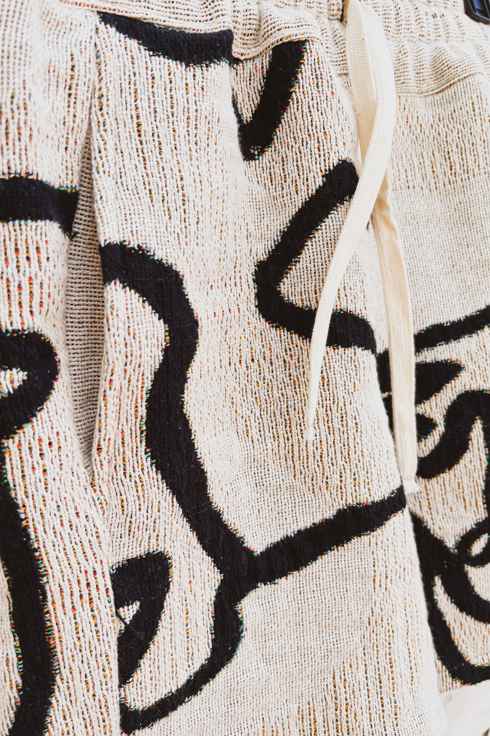 LA CARA BEIGE JACQUARD WOVEN SHORTS