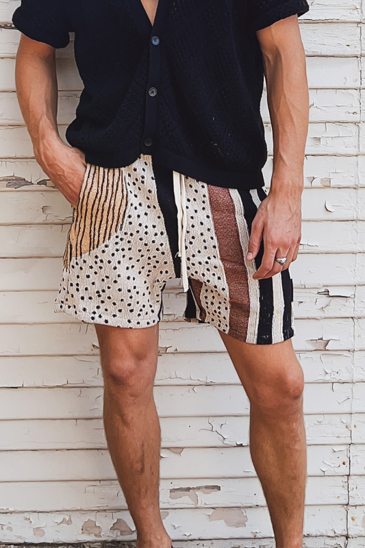 REDSTRIPE JACQUARD WOVEN SHORTS