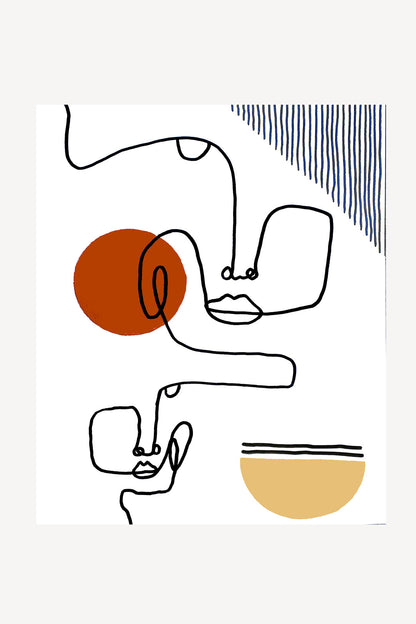 LINEFACES - Blanket Bestseller Art Print