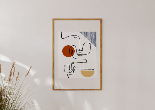 LINEFACES - Blanket Bestseller Art Print
