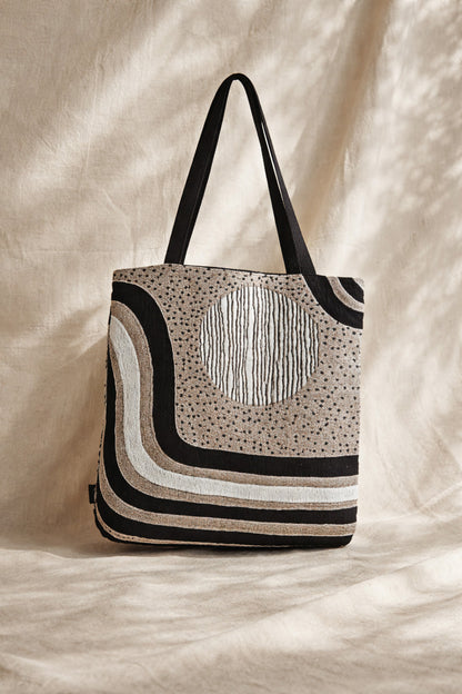 NITESTRIPE Jacquard Woven Tote