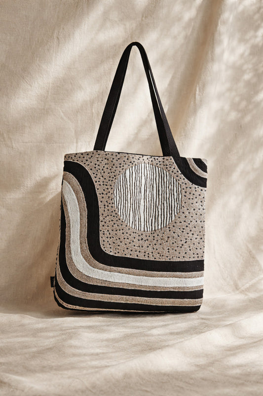 NITESTRIPE Jacquard Woven Tote