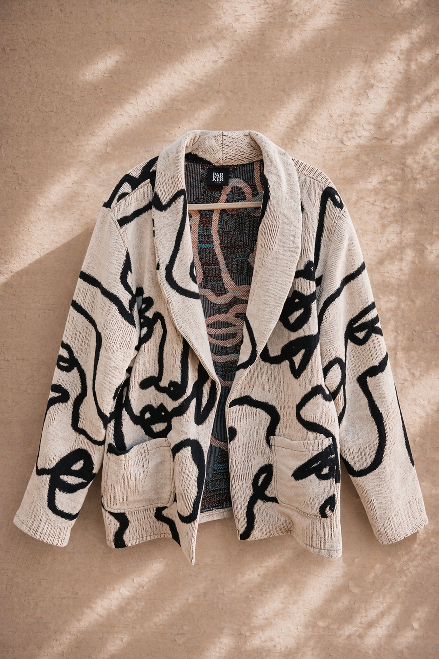 LA CARA BEIGE Jacquard Woven Jacket