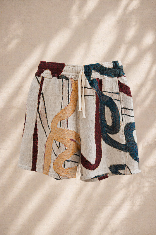 TANGLED JACQUARD WOVEN SHORTS